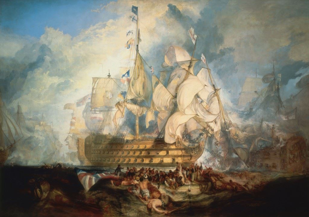 Turner-The-Battle-of-Trafalgar-1822-24-National-Maritime-Museum-Greenwich-London