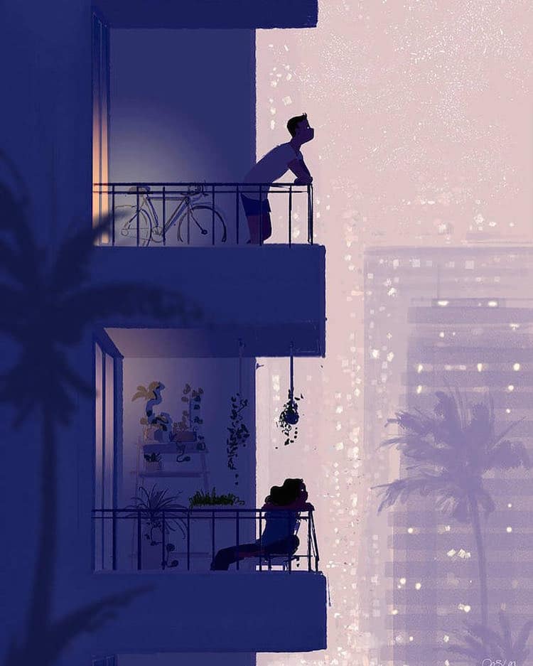 性格男子的療癒系插畫