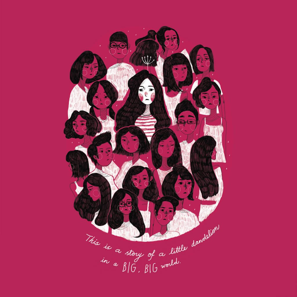 印尼少女療癒插畫