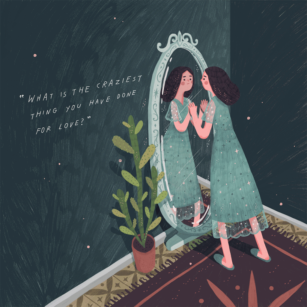 印尼少女療癒插畫