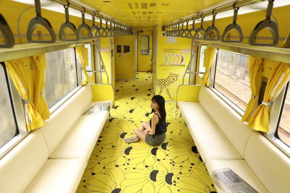 集集,彩繪列車,集集美術館,台鐵,金蕉,顏色,視覺,藝術