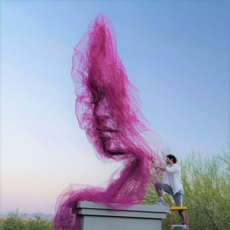 Benjamin Shine,藝術,時尚,薄紗,臉,人物肖像