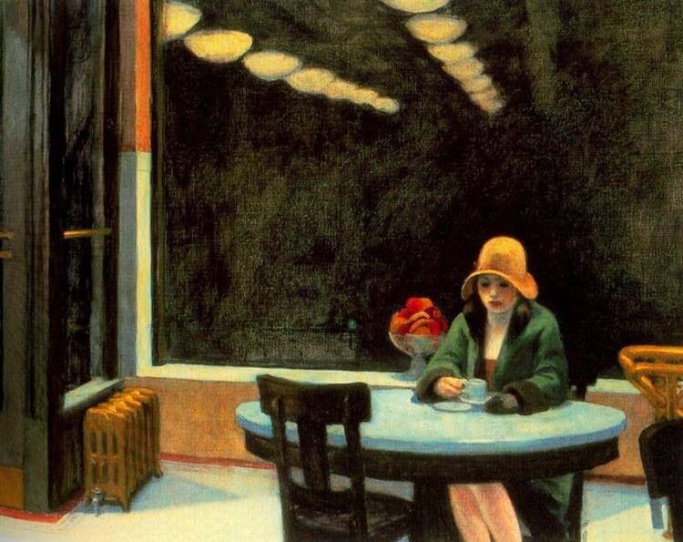 Edward Hopper,愛德華·霍普,神祕學觀藝術,星座,巨蟹座,城市美學新態度