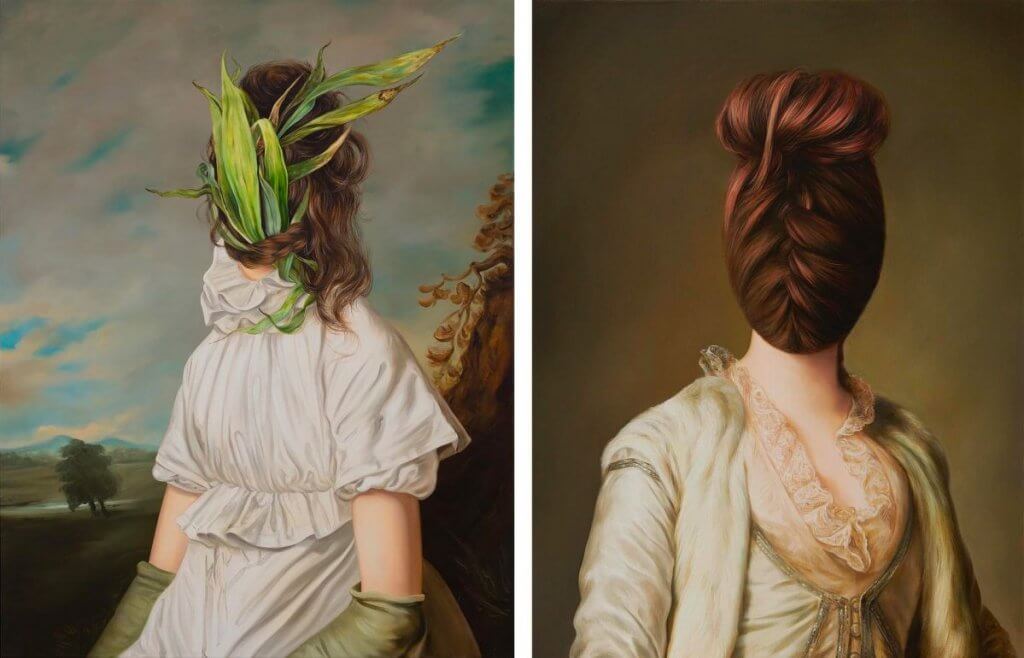 古典繪畫,女性,肖像畫,繪畫,藝術,油畫,解構,現代,Eewa Juszkiewicz