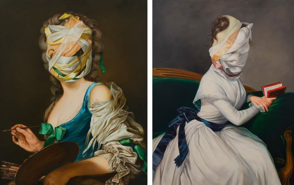 古典繪畫,女性,肖像畫,繪畫,藝術,油畫,解構,現代,Eewa Juszkiewicz
