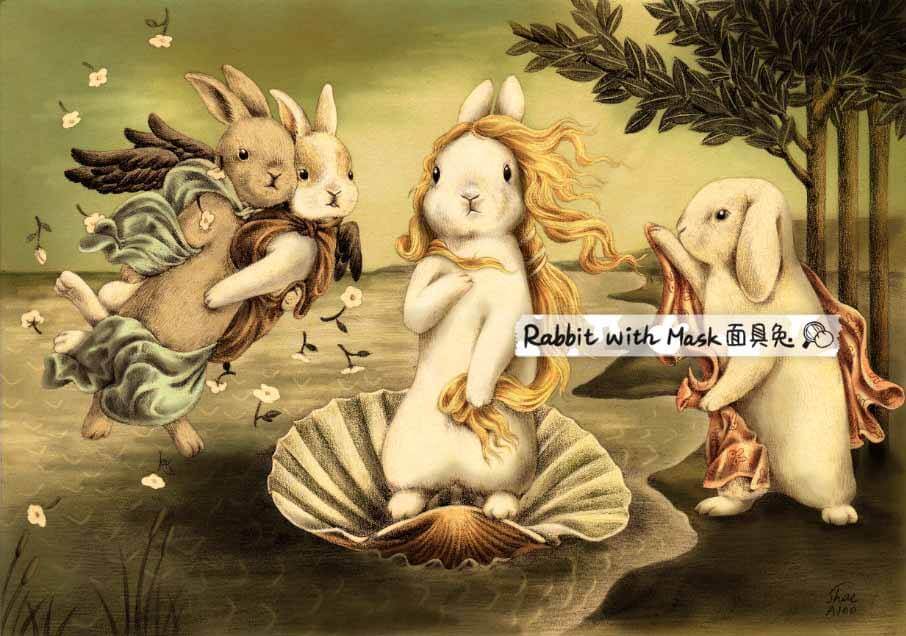 中秋節,兔子,浮世繪,西洋名畫,傑夫昆斯,藝術,城市美學新態度