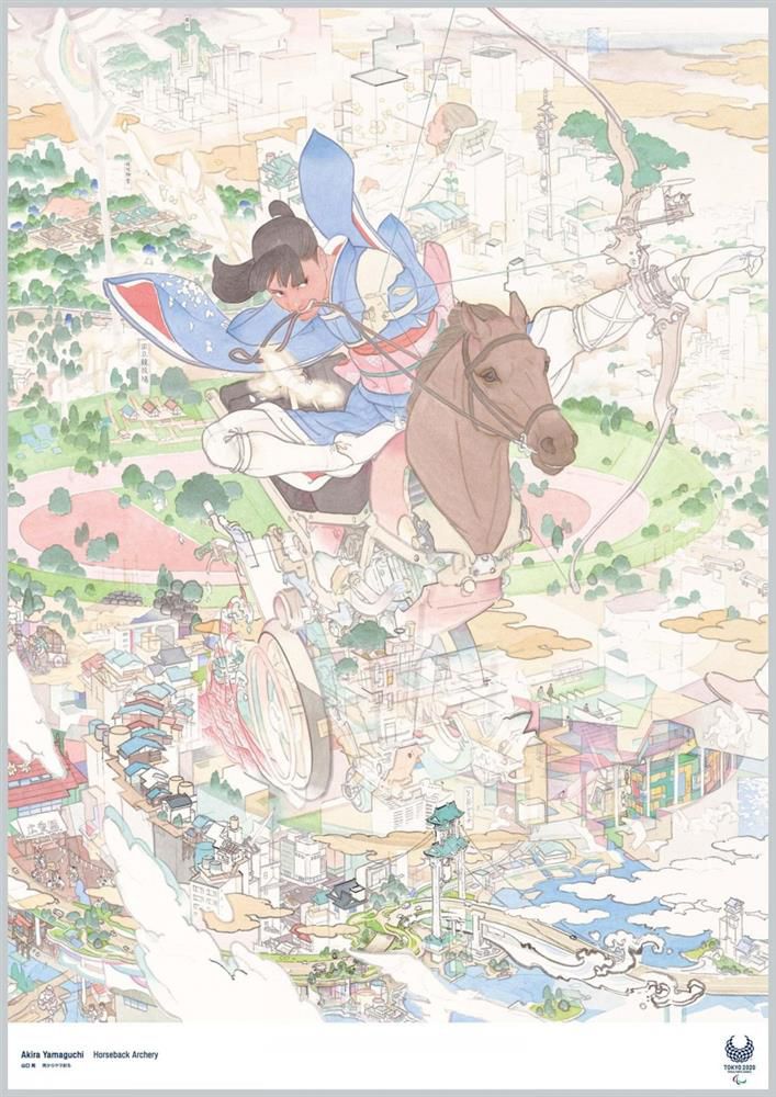2020,東京帕運,東京奧運,藝術海報,設計,日本藝術家,漫畫家,書法家,日本文化,荒木飛呂彥,山口晃,蜷川實花