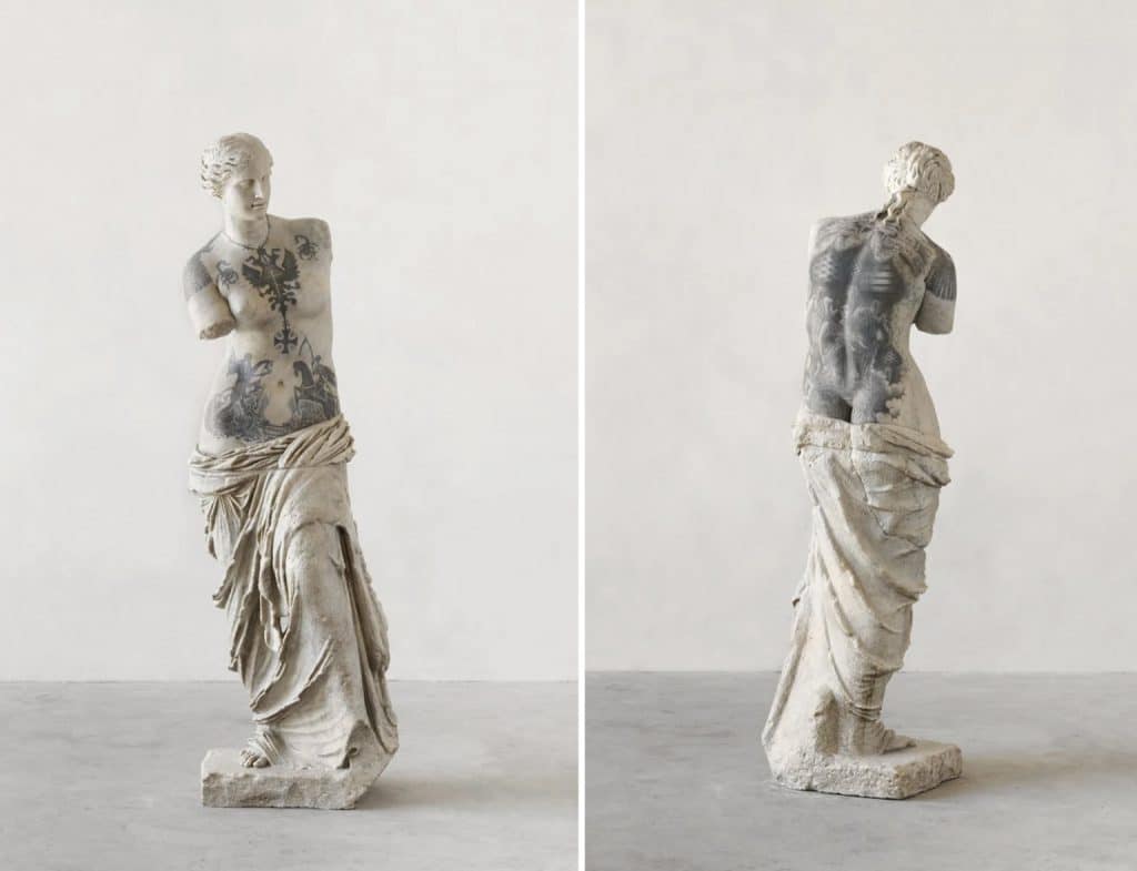 古典雕像,維納斯, Fabio Viale,刺青,高美館,藝術,城市美學新態度