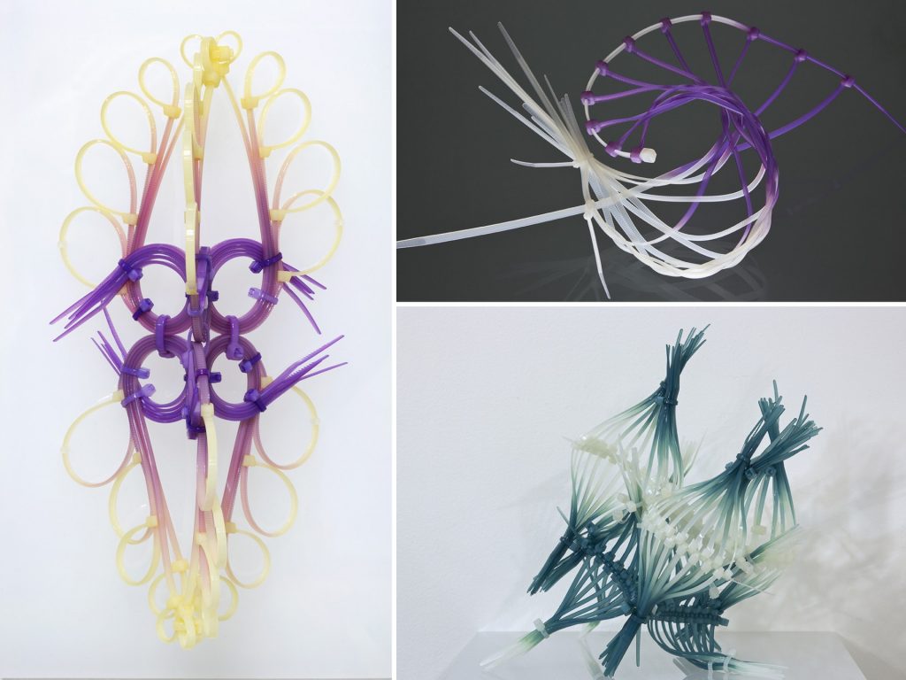Montreal，藝術家 Elisabeth Picard,束帶藝術家,zip-ties,未來感雕塑,異世界美學