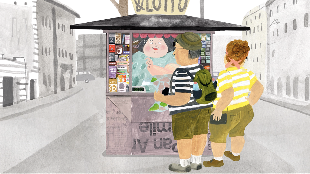 拉脫維亞設計師, Anete Melece,動畫短片,The Kiosk,Olga