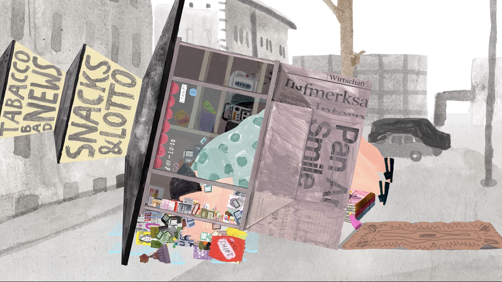 拉脫維亞設計師, Anete Melece,動畫短片,The Kiosk,Olga