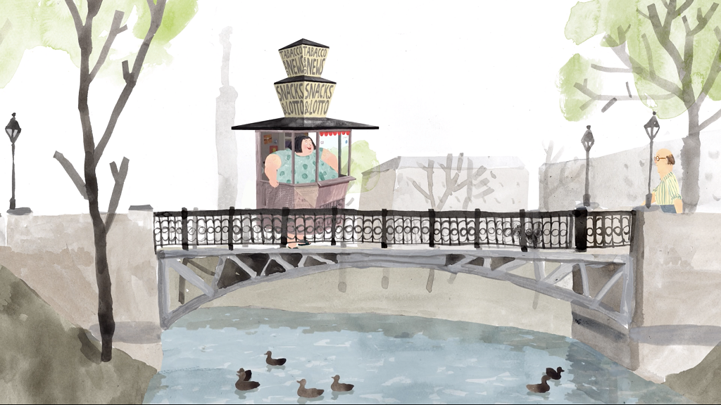 拉脫維亞設計師, Anete Melece,動畫短片,The Kiosk,Olga