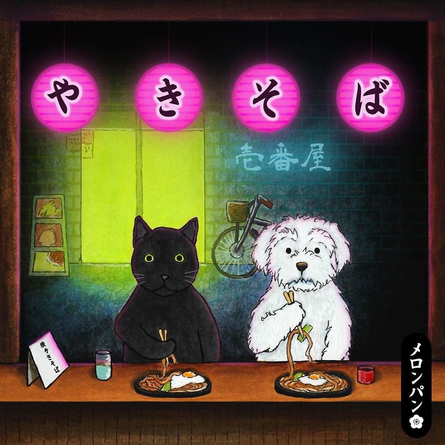 《Meronpan》 動物 插畫