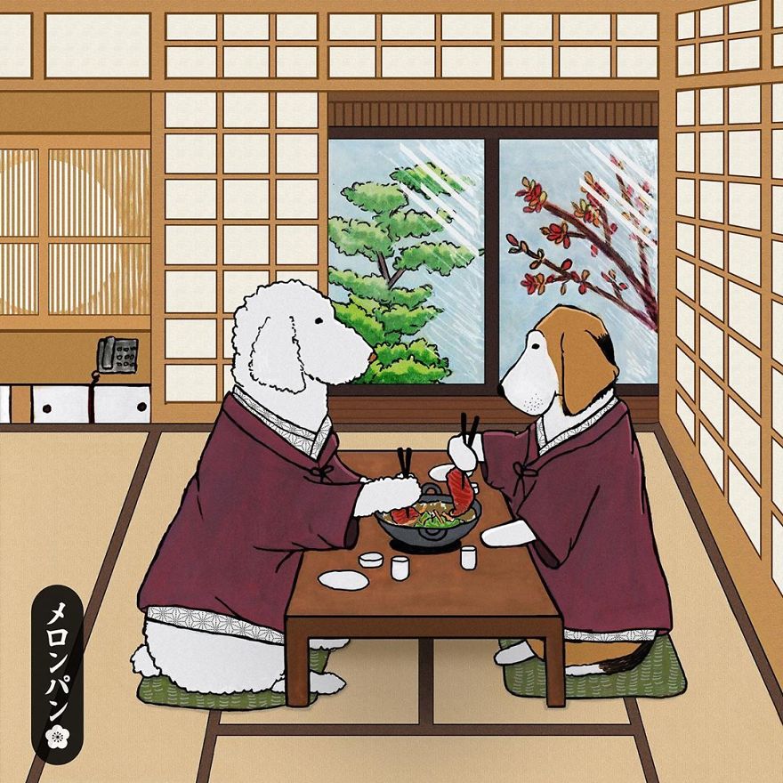《Meronpan》 動物 插畫